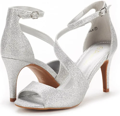 Miniatura 3 de Dream Pairs Nile Sandalias modernas de tacón tipo stiletto, con puntera abierta, para mujer