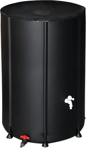 Miniatura 9 de VINGLI Barril de lluvia plegable de 200 galones, tanque de almacenamiento de agua portátil, sistema de recolección de agua de lluvia con bajante