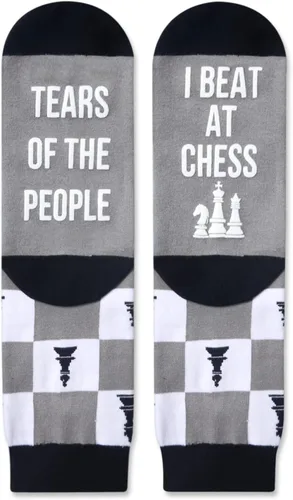 Miniatura 3 de Zmart Calcetines unisex de ajedrez, regalos para amantes del ajedrez, regalos para jugadores de ajedrez, regalos temáticos de ajedrez, Las lágrimas