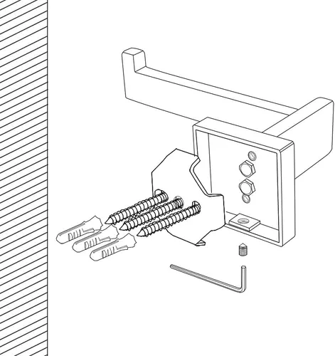 Miniatura 7 de TocTen Soporte de papel higiénico para papel higiénico para papel grande, hecho de acero inoxidable SUS 304 grueso, soporte de pared cuadrado Negro