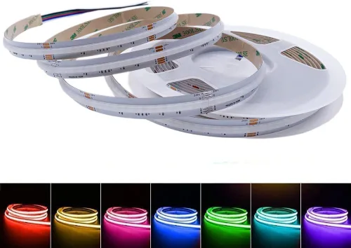 RGBW RGBWW COB Tira de luces LED 784LED/m 0.472 in 5pin flexible colorido FOB LED cinta barra de luz para decoración interior de la habitación DC