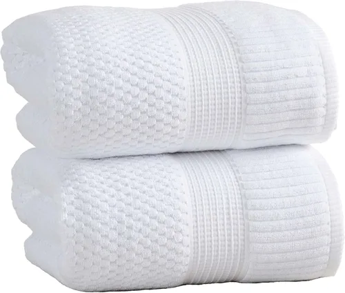 Miniatura 69 de NY Loft Juego de 4 toallas de baño 100% algodón, supersuaves y absorbentes, de secado rápido, 30 x 52 pulgadas, algodón texturizado y duradero