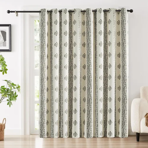 Miniatura 31 de Melodieux Cortinas bohemias 80% opacas de 63 pulgadas de largo para dormitorio, sala de estar, oscurecimiento de sala de estar, cortinas