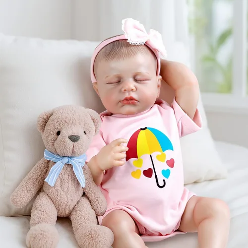 Miniatura 12 de Muñecas de bebé de la vida real - Muñecas de bebé Reborn de 19 pulgadas para niñas de 3 años en más, muñeca de bebé realista de vinilo con cuerpo