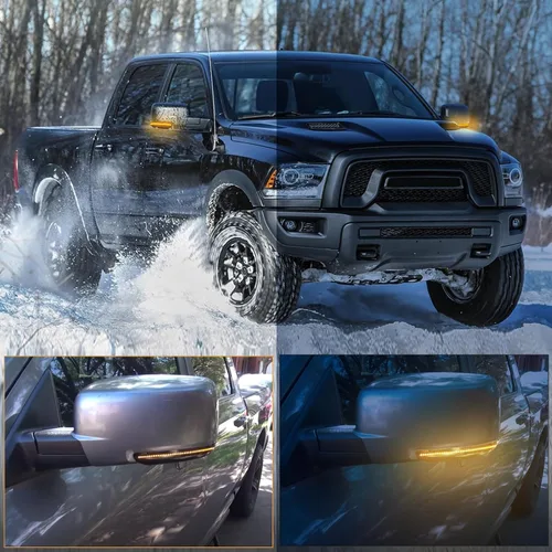 Miniatura 4 de Switchback - Luz LED para espejo lateral intermitente para Dodge Ram 1500 2500 3500 Ram 1500 2009-2018 y Ram 2500 3500 10-18, lente ahumada