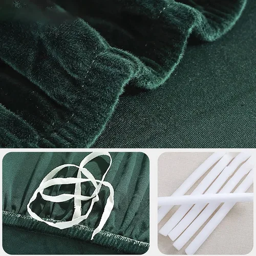 Miniatura 7 de Konsilsa Funda de sofá de terciopelo elástico para forma de L, funda de sofá suave y gruesa antideslizante, cubierta completa, protector de muebles