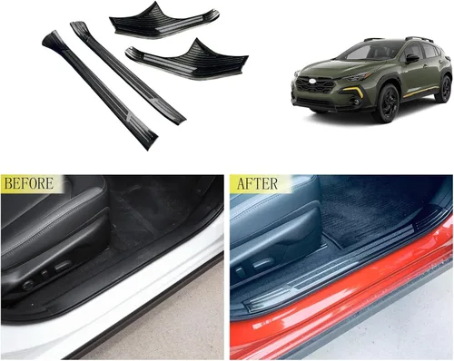 Miniatura 2 de Accesorios de automóvil compatibles con Subaru Crosstrek 2023-2026, placa interior del umbral de la puerta, cubierta protectora de arañazos, marco