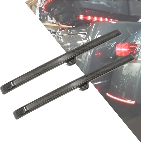 Miniatura 8 de Lámpara de luz trasera LED para guardabarros trasero de motocicleta, luz de freno para Harley Touring Trike Glide 2009-2025 (Color: Rojo)