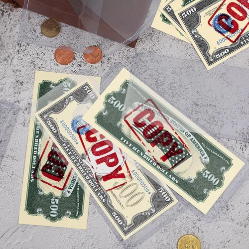 Miniatura 6 de Sepamoon 60 fundas para billetes de dólar, 6.9 x 2.95 pulgadas, fundas de plástico duro transparente para monedas, impermeables, soporte