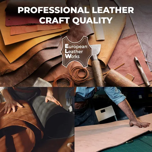 Miniatura 9 de European Leather Works Curtido vegetal 8-9 oz (0.126-0.142 in) Tamaño 2.5-4 pies cuadrados Cuero de vaca importado de grano completo de un solo