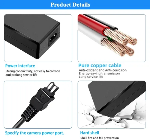 Miniatura 7 de AC-L200 para Sony Handycam Camcorder Charger DCR-SX40 DCR-SX44 DCR-SR45 DCR-SR47 DCR-SX63 DCR-SX65 DCR-SX85 DCR-DVD105 DVD108 DVD610 DCR-SR62