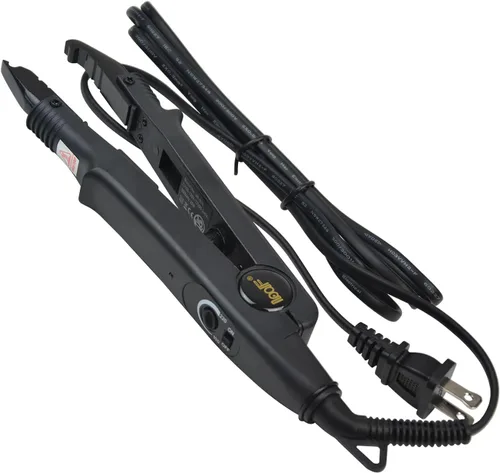Miniatura 2 de Kit de herramientas de extensiones de cabello con conector de hierro térmico de fusión, enchufe de EE. UU., 50 unidades de protectores térmicos