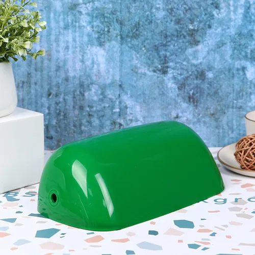 Miniatura 5 de Pantalla clásica de banquero para lámparas de mesa, reemplazo de pantalla de herradura de plástico verde, decoración de arte, decoración