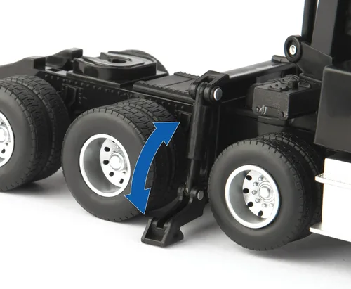 Miniatura 6 de TOMY Freightliner 122SD - Camión de trona, escala 1:32, incluye camión de juguete, remolque y 3 troncos, juguetes de camión de construcción, a