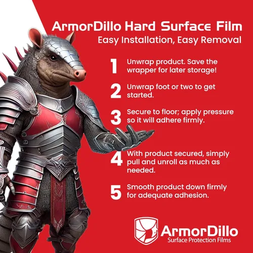 Miniatura 6 de ArmorDillo 26.22 por rollo, 9 rollos (caja) Película protectora de superficie dura de 3 capas fuerte y fácil de usar (17.5 pulgadas x 100 pies)