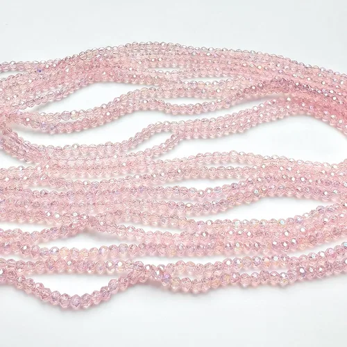 Miniatura 44 de Cuentas de vidrio Rondelle de 0.079 in para hacer joyas, cuentas espaciadoras de Briolette Crytal facetadas para pulseras, collares, aretes