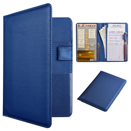 Miniatura 32 de CoBak - Libreta para meseros, organizador compacto con bolsillos transparentes y para dinero, portabolígrafo, se ajusta perfectamente al delantal