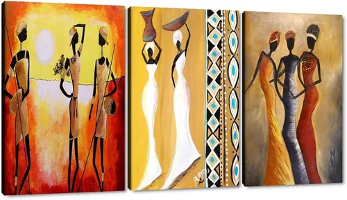 Miniatura 107 de MAMAGO Lienzo decorativo para pared, pintura de belleza dorada y negra, fotos de mujeres africanas, hermosos pósteres de mujer negra, impresiones