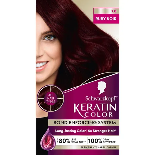 Schwarzkopf con queratina color para el cabello Ruby Noir