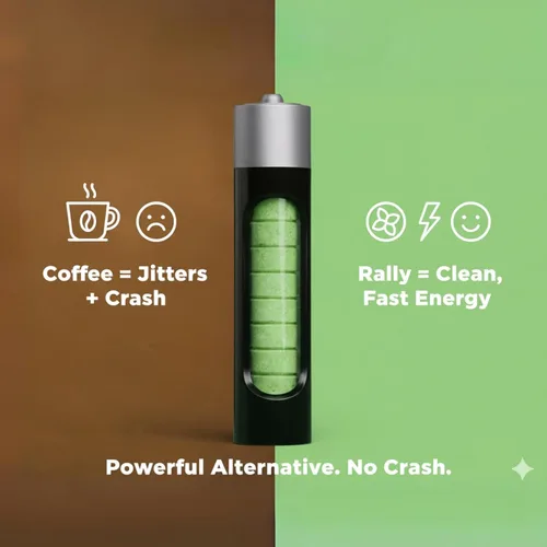 Miniatura 5 de Mentas de cafeína de Rally, 60 miligramos de cafeína, energía instantánea, mentas con cafeína de aliento fresco, 0 azúcar, sabor natural a menta