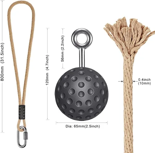 Miniatura 7 de SELEWARE Non-Slip Pull Up Power Balls, Rock Climbing Grips for Strength Training, Forearm and Hand Exerciser for Chin Up Bar, Kettlebell, Barbell