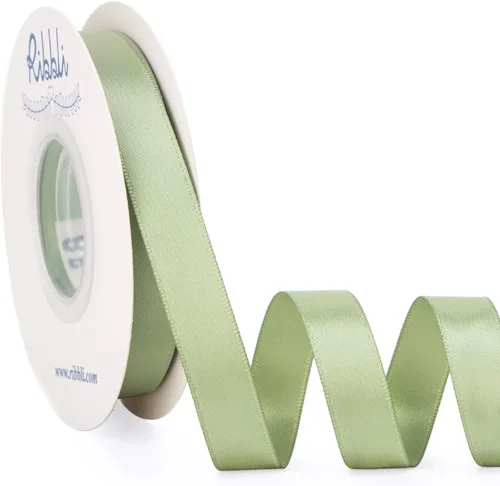 Miniatura 50 de Ribbli - Cinta de satén de doble cara dorada, 1 pulgada x 25 yardas, uso para ramo de lazos, envoltura de regalos, decoración de boda Dorado