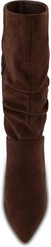 Miniatura 3 de CUSHIONAIRE Botas Porsha de tacón fruncido para mujer con espuma viscoelástica, anchos disponibles, Negro