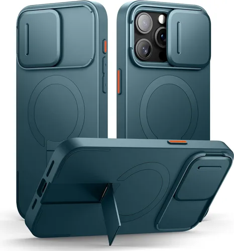 Miniatura 37 de SURITCH - Funda para iPhone 17 Pro Max con cubierta de control de cámara, cubierta para cámara y soporte ajustable, compatible con MagSafe, a prueba