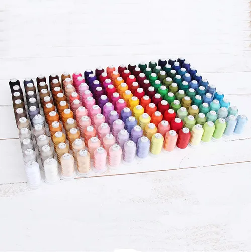 Threadart Juego de hilos de máquina de bordar de poliéster de 160 colores, todos los juegos de colores incluidos | Carretes de 500 M 40 wt | para