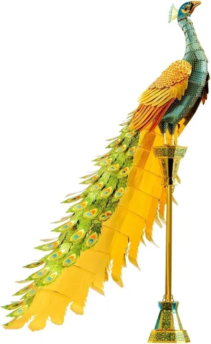 Miniatura 4 de Metal Earth Fascinations Premium Series Peacock 3D Kit de modelo de metal con pinzas
