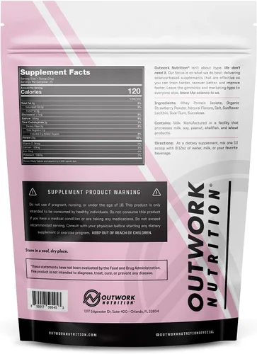 Miniatura 2 de Outwork Nutrition Proteína aislada de suero en polvo, acelera la construcción muscular y la recuperación, baja en lactosa, sin gluten, suplemento