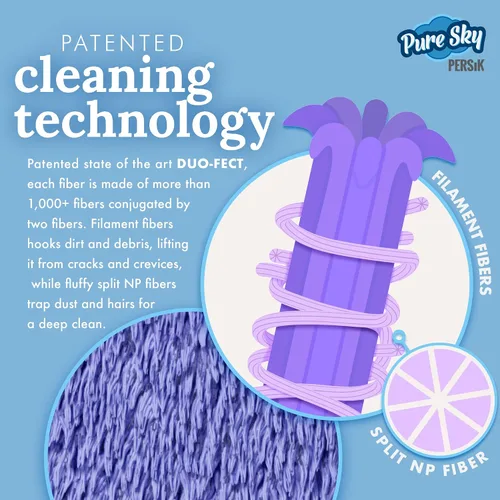 Miniatura 4 de Pure-Sky Ultra - Esponja de limpieza de microfibra 2 en 1, combinación para vidrio y multiusos, solo agrega agua, no necesita detergentes, uso