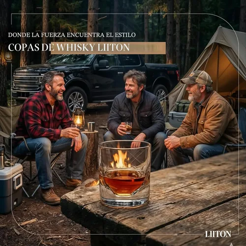 Miniatura 7 de LIITON Grand Canyon - Juego de regalo de 2 vasos de whisky de cristal pesado, vaso de bourbon grueso congelable de 1 libra cada uno, regalos