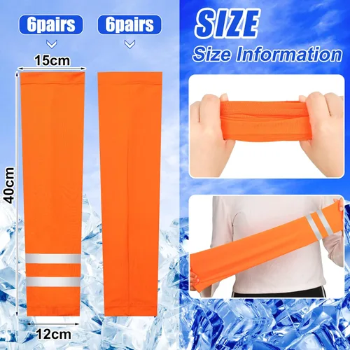 Miniatura 5 de SATINIOR 6 pares de mangas de compresión para brazos con protección solar UV, para mujeres y hombres, golf, deportes al aire libre Color vívido