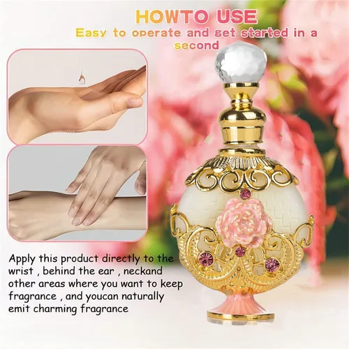 Miniatura 5 de Perfume para Mujeres, Aceite de Perfume Halal Retro Concentrado de Dubái - Fragancia Vintage Exquisita de Larga Duración para Regalo - El Aroma