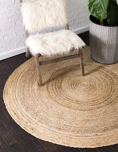 Miniatura 34 de Unique Loom Colección Jute Trenzado - Alfombra de área Dhaka (7' 1" x 10' Rectángulo, Blanco)