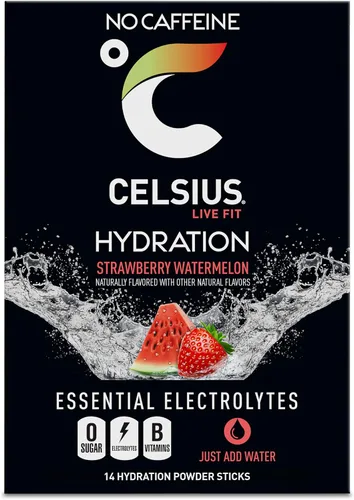 Miniatura 5 de Celsius Hydration™ Strawberry Watermelon, Mezcla de Bebida Hidratante con Electrolitos Sin Azúcar (Paquete de 14)