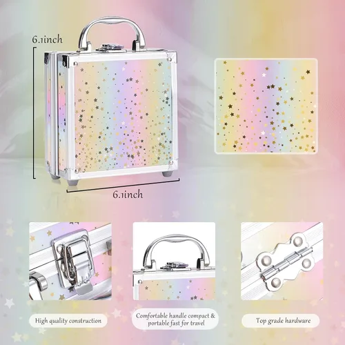 Miniatura 7 de YBUETE Juego de maquillaje para principiantes para adolescentes, niñas, mujeres, regalo de maquillaje para ella, kit de maquillaje con estuche