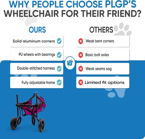 Miniatura 4 de Silla de ruedas para perros para patas traseras, carrito para silla de ruedas para perros, sillas de ruedas para perros y gatos con patas traseras