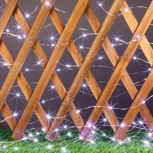 Miniatura 5 de Cadena de luces solares para exteriores, 100 pies, 300 LED, luces solares de hadas impermeables, botón de 8 modos, cadena de luces solares