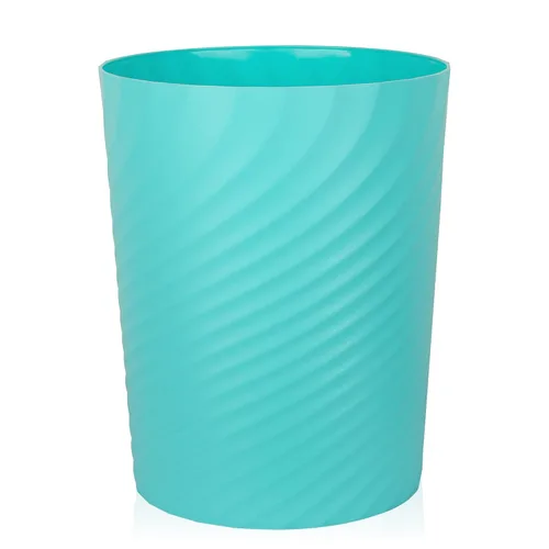 Miniatura 12 de UUJOLY Cubo de basura de plástico, cesta de basura para baños, cocinas, oficinas, habitaciones de niños, verde azulado Azul Oscuro
