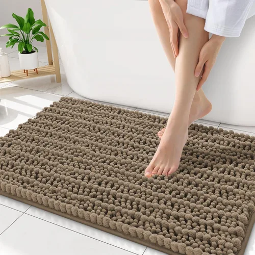 Miniatura 266 de Smiry Alfombras de Baño 24x16 pulgadas, Alfombras de Baño de Chenilla Extra Suaves y Absorbentes, Respaldo de Goma Antideslizante, Lavable a Máquina