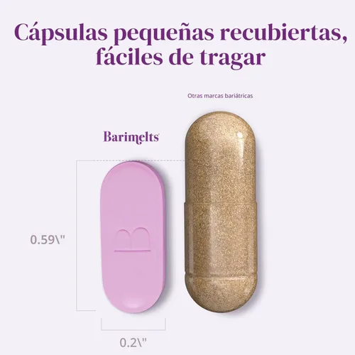 Miniatura 4 de BariMelts Multivitamínico bariátrico una vez al día con hierro, 60 comprimidos recubiertos fáciles de tragar (suministro para 2 meses)