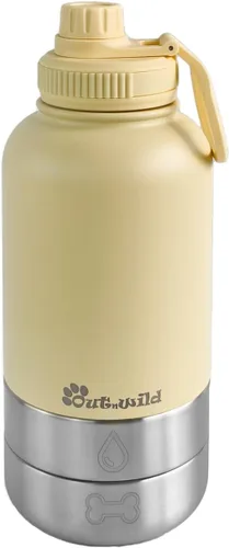 Miniatura 7 de OUT 'N WILD Botella de agua portátil aislada para perros y cuencos – Accesorios de viaje todo en uno, alimentos y líquidos para mascotas, para Negro