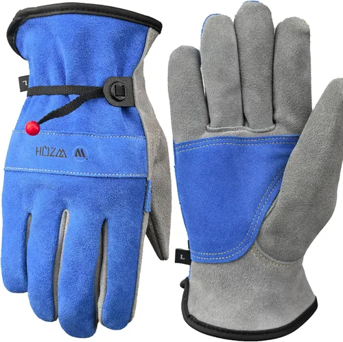 WZQH Guantes de trabajo de cuero para hombres o mujeres. Guante pequeño para jardinería, soldadura Tig/Mig, construcción, motosierra, granja,