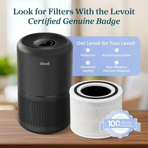 Miniatura 5 de LEVOIT Core300-P - Purificador de aire para alergias en el hogar, pelo de mascotas en dormitorio, cubre hasta 1073 pies cuadrados por 56 W, motor