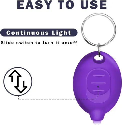 Miniatura 6 de Mini UV llevó la linterna del llavero, pequeña luz negra (6PCS) Tiny Flashlight, Key Ring Flashlight, 12 Lumen Portable Ultra Bright Battery