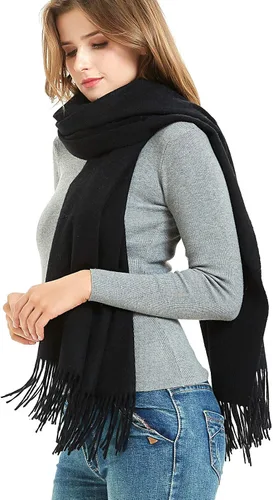 Miniatura 3 de Novawo Chal de lana extra grande, bufanda de invierno suave para mujer