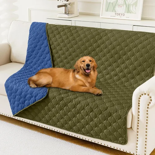 Miniatura 24 de Smiry Funda Impermeable para Cama de Perro, Manta Suave Reversible para Mascotas, Lavable a Prueba de Fugas para Gatos y Perros, Funda para Sofá