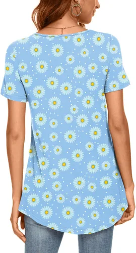 Miniatura 3 de CATHY Blusa cómoda de verano para mujer, manga corta, holgada, para usar con leggings